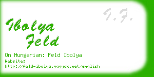 ibolya feld business card